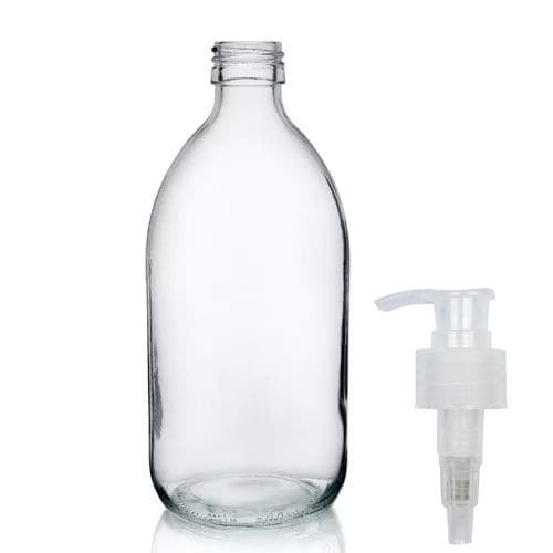 500ml Glass sirop bottle with pump