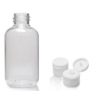 60ml Clear PET Bottle With Flip Top Cap