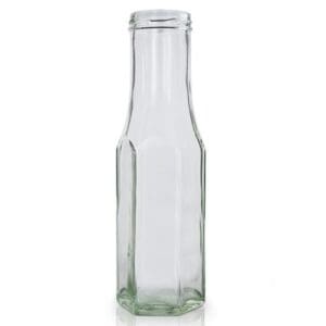 250ml Hexagonal Glass Sauce Bottle