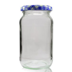 375ml Glass Preserve Jar & Patterned Twist-Off Lid