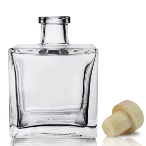 100ml Paradis Square Glass Decanter With Synthetic Stopper