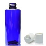 100ml Cobalt Blue PET Plastic Bottle With Disc Cap