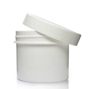 100ml White Plastic Screw Top Jar