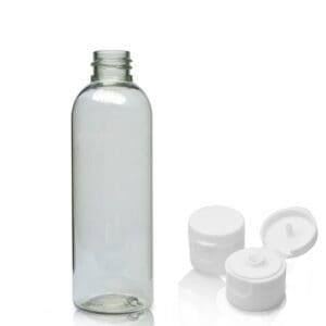 100ml rPET Boston Bottle With Flip Top Cap