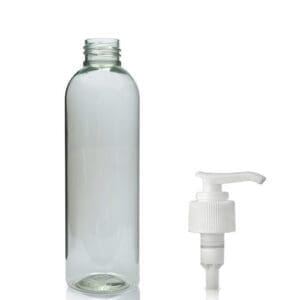 200ml rPET Boston Bottle & Lotion Pump