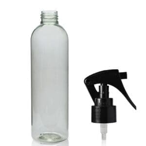 250ml RPET Boston bottle w black trigger