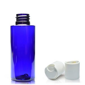 50ml Cobalt Blue PET Plastic Bottle With Disc Cap