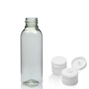50ml rPET Boston Bottle With Flip-Top Cap