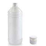 1 Litre White Plastic Bottle With Flip Top Cap