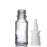 15ml Clear Glass Dropper Bottle With Nasal Spray