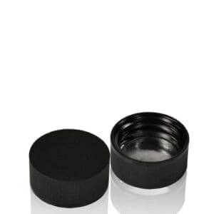 22mm Black Urea Screw Cap (To Fit Glass Vials)