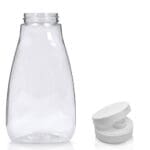 250ml Plastic Squeezy Sauce Bottle & White Flip Top Cap