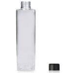 250ml Tall Clear PET Square Bottle & Screw Cap