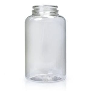250ml Clear plastic pill jar