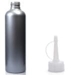 250ml Silver Plastic Bottle & Spout