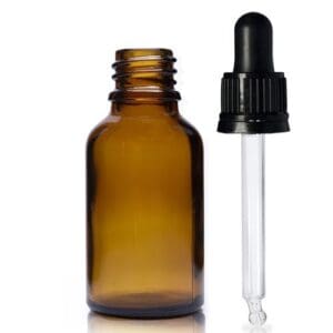 25ml Amber dropper bottle w pip