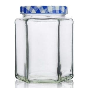 280ml Hexagonal Jar With Patterned Lid