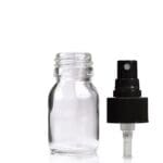 30ml Clear Glass Sirop Bottle w Black Atomiser