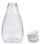 425ml Plastic Squeezy Sauce Bottle & White Flip Top Cap