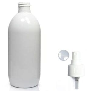 500ml White PET Olive Bottle & Atomiser Spray