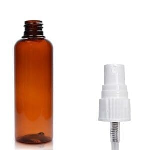 100ml Amber Plastic Atomiser Bottle
