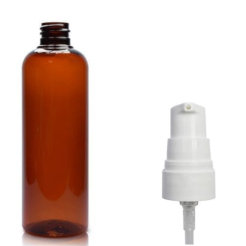 150ml Amber Plastic Lotion Bottle