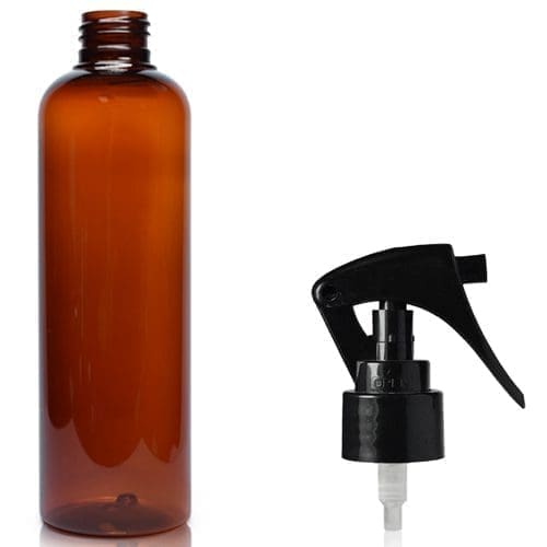 250ml Amber Plastic Trigger Spray Bottle - Plastic Packaging - Ampulla
