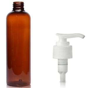 250ml Amber Plastic Lotion Bottle
