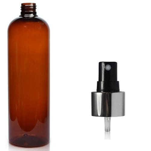 500ml Amber Plastic Atomiser Bottle