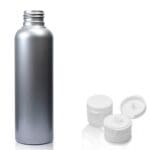 100ml Silver Plastic Bottle With Flip Top Cap