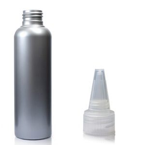 100ml Silver Plastic Bottle With Spout