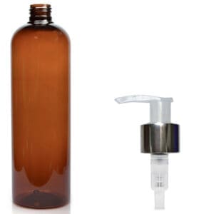 500ml Amber Plastic Lotion Bottle