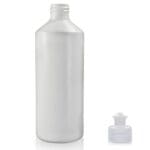 500ml White HDPE Bottle & Pull Top Cap