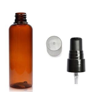 100ml Amber Plastic Lotion Bottle