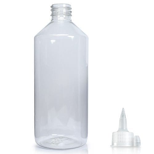 500ml Clear Plastic Bottle & Spout Cap