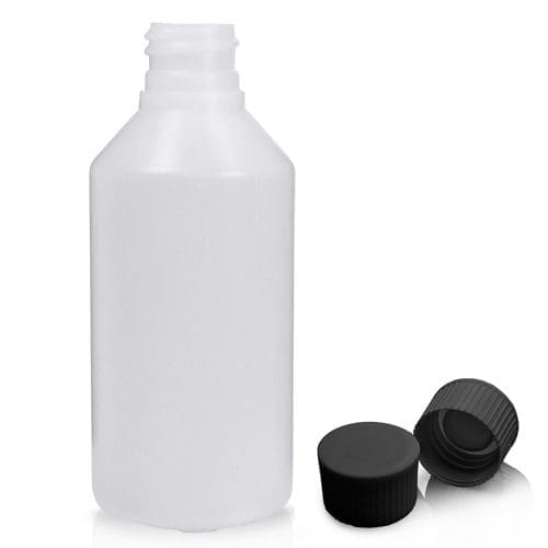 100ml HDPE Bottle In Natural Plastic With Screw Cap