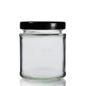 190ml Food Jar w Black Lid