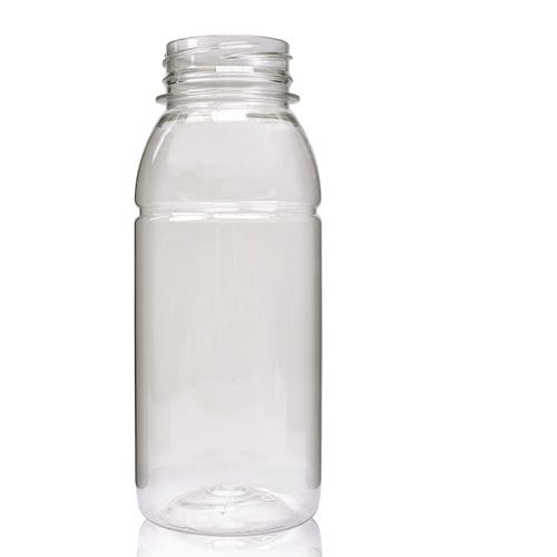 Clear PET Plastic Flasks with Tamper-Evident Cap