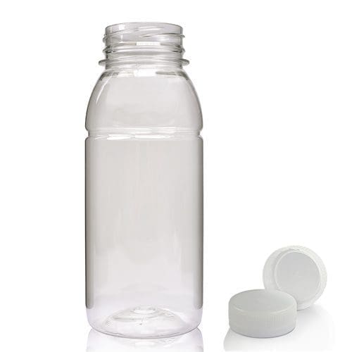 250ml Plastic juice bottle w nat cap