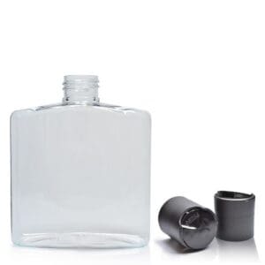 250ml Clear PET Rectangular Bottle & Disc Top Cap
