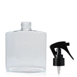 250ml Clear PET Rectangular Bottle & Mini Trigger