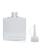 250ml Clear PET Rectangular Bottle & Spout Cap