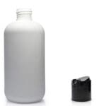 250ml White HDPE Plastic Bottle & Disc Top Cap