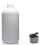 250ml White HDPE Plastic Bottle & Flip Top Cap