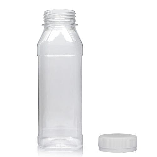 330ml Square PET Plastic Juice Bottle w nat