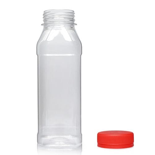330ml Square PET Plastic Juice Bottle w rc