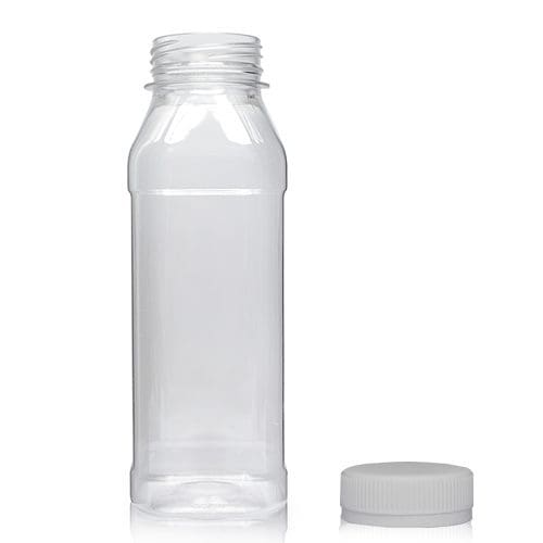 330ml Square PET Plastic Juice Bottle w nat
