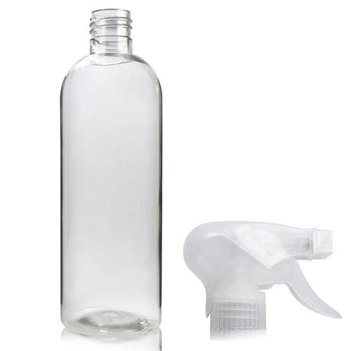 500ml Boston Clear PET Bottle & Trigger Spray