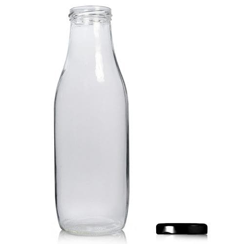 1000ml Clear Glass Juice Bottle & 53mm Twist Off Cap