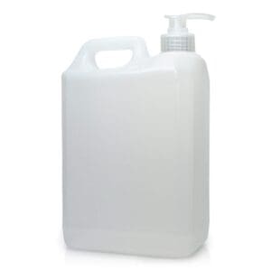 2.5 Litre Natural Plastic Jerry Can & Lotion Pump